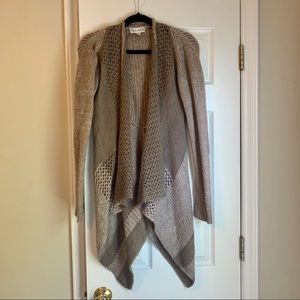 Boho waterfall shawl collar cardigan